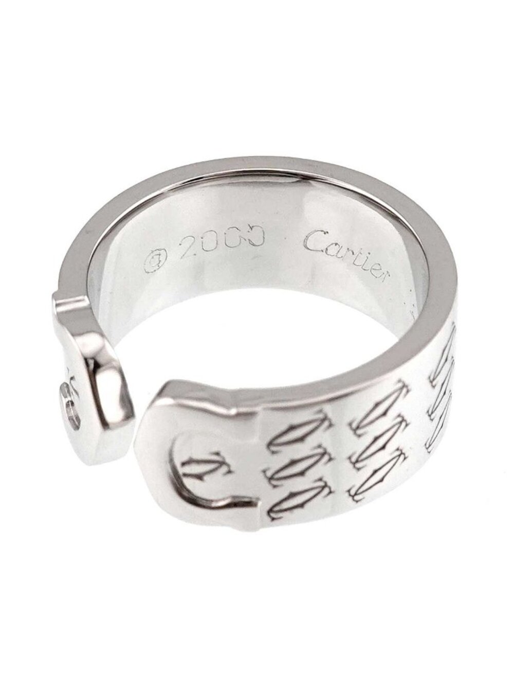 Cartier C2 49 Ring 18k WG White Gold 750 2C Christmas Limited 2C - Picture 4 of 10